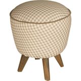 Evodeko Kahverengi Retro Puf