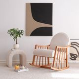 Evodeko Klea Ahşap Sallanan Koltuk 80 cm Minimalist Tasarım ve Fonksiyonel Kullanım