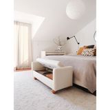 Evodeko Teddy Sandıklı Bench Puf - 55 × 115 × 40 cm - Krem