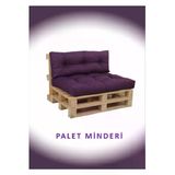 Evoke Dış Ve Iç Mekan Yer&Palet Minderi Minder Seti Takımı 2 Li Mor