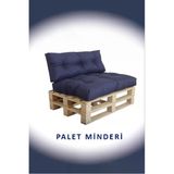 Evoke Kış Bahçesi, Balkon Minderi, Oturma Ve Yer Minderi Iç Ve Dış Mekan Palet Minderi -Lacivert