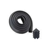 Evokids Kalın ( 2 Metre Kauçuk Kenar + 4 Adet köşe ) Siyah Kauçuk Köşe Kenar Koruyucu