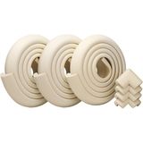 Evokids Krem Kauçuk Kenar Koruyucu (Kalın) 6 Metre Kenar + 4 Köşe Güvenlik Ürünü