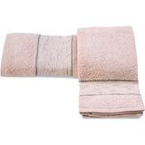 Evoli Boston 3lü Pembe Banyo Seti Pamuk Banyo Havlusu 90 x 140 Baş Havlusu 55 x 100 El Havlusu 40 x 55 cm - 3' lü Set
