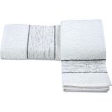 Evoli Boston 3lü Pembe Banyo Seti Pamuk Banyo Havlusu 90 x 140 Baş Havlusu 55 x 100 El Havlusu 40 x 55 cm - Beyaz - 3' lü Set