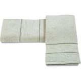 Evoli Boston 3lü Pembe Banyo Seti Pamuk Banyo Havlusu 90 x 140 Baş Havlusu 55 x 100 El Havlusu 40 x 55 cm - Yeşil - 3' lü Set