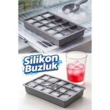 evolis kitchen 1 Adet Antrasit 15'Li Silikon Buzluk Kalıbı