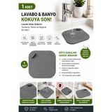evolis kitchen 1 Adet Kötü Koku Önleyici Silikon Mat Banyo Mutfak Lavabo Balkon Gider Tıpası Kapağı Böcek Önleyici GRİ
