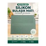 evolis kitchen 1 Adet Mint Yeşili Bulaşık Matı Büyük Boy 44 X 33 Cm Silikon Bulaşık Kurutma Matı Bulaşık Altlığı