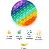 Evolis Kitchen 1 Adet Popit Yuvarlak Duygusal Oyuncak Zihinsel Gelişim Stres Popit 1ADET - Gökkuşağı