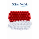 Evolis Kitchen 1 Adet Silikon Petek Buz Kalıbı( Kırmızı)