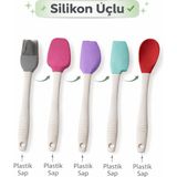 Evolis Kitchen 5 Adet Isıya Dayanıklı Yanmaz Yapışmaz Renkli Silikon Spatula Seti - 0,8 ml