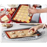 Evolis Kitchen Evolıs Kitchen 2 Adet Fırınlanabilir Kendinden Yağlı Silikon Pişirme Matı, Profesyonel Silpat Yanmaz Yapışmaz Yıkanabilir Silikon Pişirme Matı - Ahşap - 30 x 40 cm