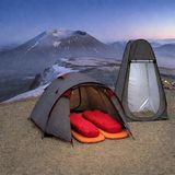 Evolite 2 Kişilik Kamp Seti 1 Adet Excamp 3 Pro Çadır ,1 Adet Cabino Kamp Giyinme Duş ve Wc Çadırı,2 Adet 0 Derece Uyku Tulumu,2 Adet Şişme Mat