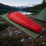 Evolite Alfa Pro Uyku Tulumu (0 Derece) Kırmızı & UltraLight Comfort Katlanır Mat (Haki) Kamp Seti