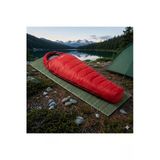 Evolite Alfa Pro Uyku Tulumu (0 Derece) Kırmızı & UltraLight Comfort Katlanır Mat (Haki) Kamp Seti