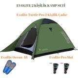 Evolite Çadır,tulum, Mat Iki Kişilik Kamp Seti - Yeşil