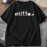 Evolution Gamer T-Shirt Komik Gamer Erkek Oyun T Shirt Babalar Günü Hediyesi Erkek Giyim Pamu 2895 - Siyah