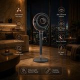 Evona Aura 360 ATK2603 360° Dinamik Salınımlı Sessiz Vantilatör, Uzaktan Kumandalı, 6 Hız Modlu, 24 Saat Zaman Ayarlı, Antrasit Gri - Antrasit - Gri