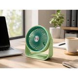 Evona Feny Minifan Desk 3 Kademeli Masaüstü Usb-Type-C Şarjlı Vantilatör - Yeşil