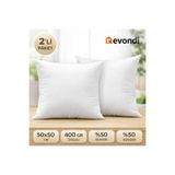 Evondi 50x50 Yastık İçi 2'li Set - 400 gr Dolgulu, %50 Silikon %50 Kırpıntı Sünger İç Yastık