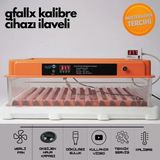 Evonest Kuluçka Makinesi Gfallx Dönüşüm-Ek Performans-120 Yumurtalık Turuncu Renk