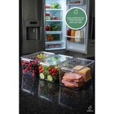 EVONİTA 3'lü XXL Boy Kapaklı Şeffaf Büyük Buzdolabı Düzenleyici Saklama Kabı 32.5x20x14.5 cm Gıda Organizer