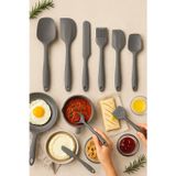 EVONİTA 6’lı Siyah Silikon Spatula Seti – Yanmaz Yapışmaz Mutfak Araçları, Fırça & Kaşık Spatula