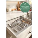 Evonita Çekmece Içi Kaşıklık Organizer Set 6 Parça Şeffaf Mutfak Çatal Kaşık Düzenleyici Bölmeli - 0 - 19 L