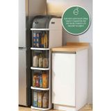 EVONİTA Pro Slim 4 Katlı Çekmeceli Organizer Dolap Çekmeceli Erzak Dolabı Mutfak Banyo Kiler Düzenleyici