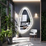 Evonna Led'li Lazer Kumlamalı Lavabo & Banyo Aynası (Dokunmatik Sensörlü) beyaz ledli 80 x 40