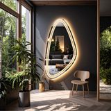 Evonna Led'li Lazer Kumlamalı Lavabo & Banyo Aynası (Dokunmatik Sensörlü) günışığı ledli 80 x 40