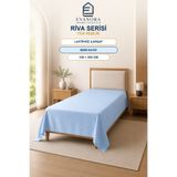 evonora Riva Serisi Bebe Mavisi Tek Kişilik Lastiksiz Düz Çarşaf 100x200 cm