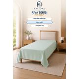 evonora Riva Serisi Mint Yeşili Tek Kişilik Lastiksiz Düz Çarşaf 100x200 cm