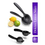 Evonox Anushka Home Lüx Demir Döküm Limon Sıkacağı Limon Presi Büyük Boy 24 Cm, Siyah Metal Naranciye