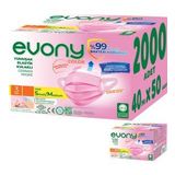 Evony 2000 Adet 3 Katlı Filtreli Burun Telli Cerrahi Maske