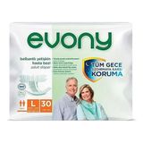 Evony 30 Adet Yetişkin Bel Bantlı Büyük Boy L Hasta Bezi