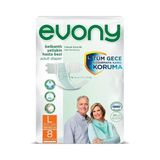 Evony Belbantlı Büyük Boy L 8 Adet Hasta Bezi