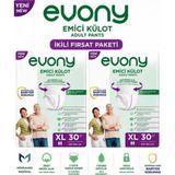 Evony Emici Külot Yetişkin Hasta Bezi Xl 30 Lu 2 Paket - Beyaz