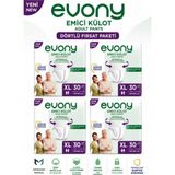 Evony Emici Külot Yetişkin Hasta Bezi Xl 30 Lu 4 Paket - Beyaz