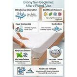 Evony Fitted Alez 70X130 cm Sıvı Geçirmez Bebe Micro Kumaş Yatak Koruyucu Alez - 70 x 130 cm - Beyaz