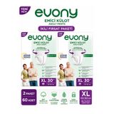 Evony Hasta Bezi Yetişkin Emici Külot XL - 60 Adet (2PK*30)