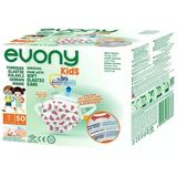 Evony Kids Çoçuklar İçin Desenli 3 Katlı Filtreli Burun Telli Cerrahi 50'li Maske