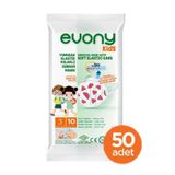 Evony Kids Yumuşak Elastik Kulaklı Renkli 50 Adet Çocuk Maskesi
