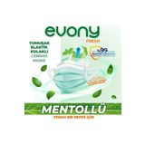 Evony Mentollü 100'lü Yumuşak Elastik Kulaklı Cerrahi Maske
