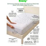 Evony Ultra Soft Sessiz 60X120 cm Sıvı Geçirmez Fitted Yatak Koruyucu Alez - 60 x 120 cm - Beyaz