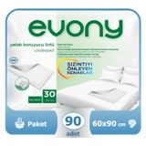 Evony Yatak Koruyucu Örtü 60x90 Cm 90 Adet