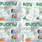 Evony Yetişkin Bel Bantlı Tekstil Yüzey Büyük 90 Adet Premium Hasta Bezi+60 Adet Yatak Koruyucu Örtü
