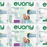 Evony Yetişkin Bel Bantlı Tekstil Yüzey Ekstra Büyük 120 Adet Hasta Bezi+60 Adet Yatak Koruyucu Örtü