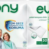 Evony Yetişkin Bel Bantlı Tekstil Yüzey Ekstra Büyük 30 Adet Hasta Bezi+30 Adet Yatak Koruyucu Örtü